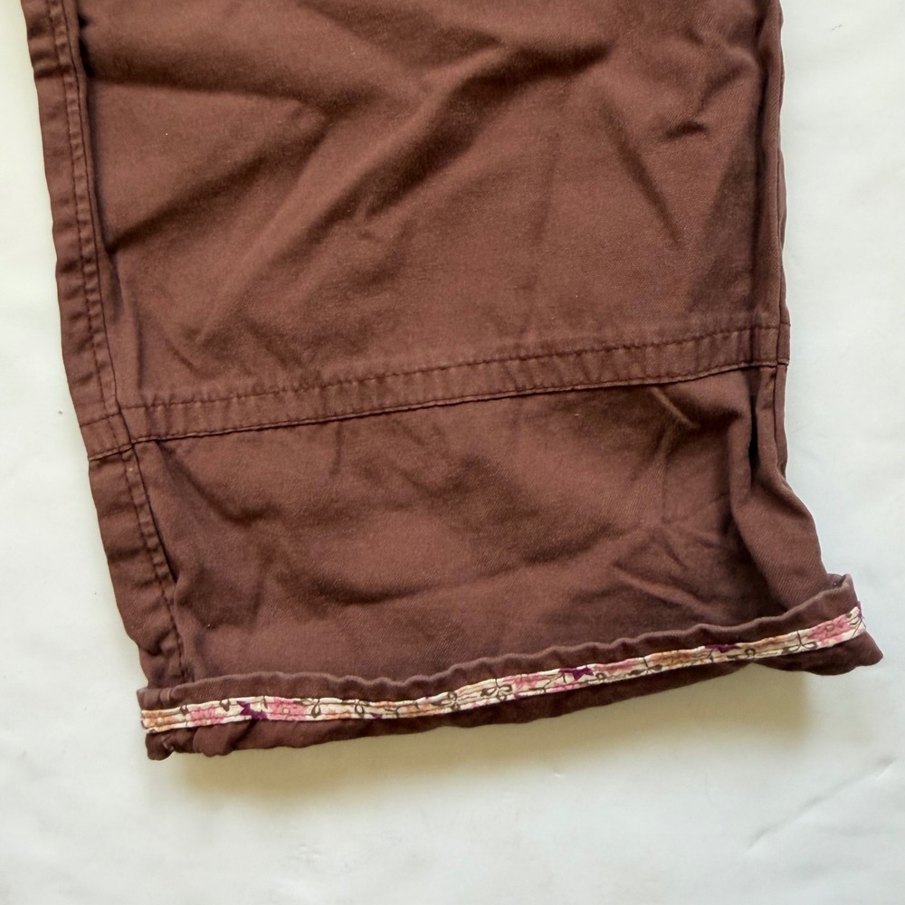 Y2K American Eagle Brown Utility Cargo Capris Boho Granola vintage gorpcore camp - Picture 2 of 8